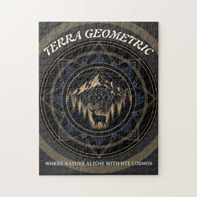 Quebra-cabeça Fusão da Geometria Sagrada com a Natureza • Montan (Vertical)