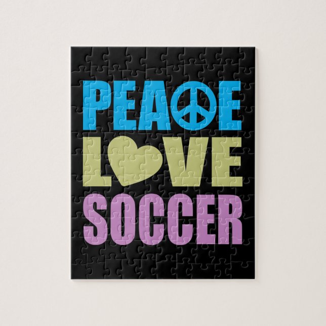 Quebra-cabeça Futebol do amor da paz (Vertical)