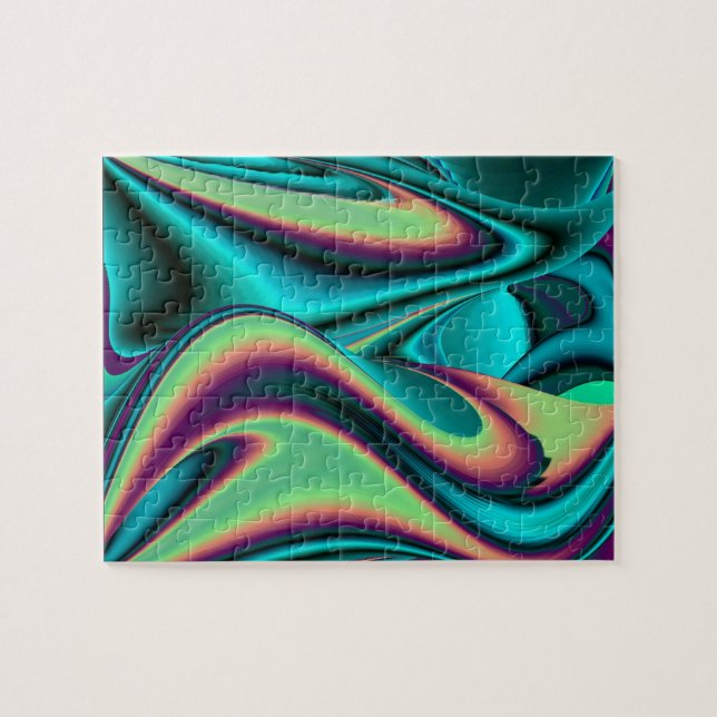 Quebra-cabeça futurista, arco-íris Abstrato (Horizontal)