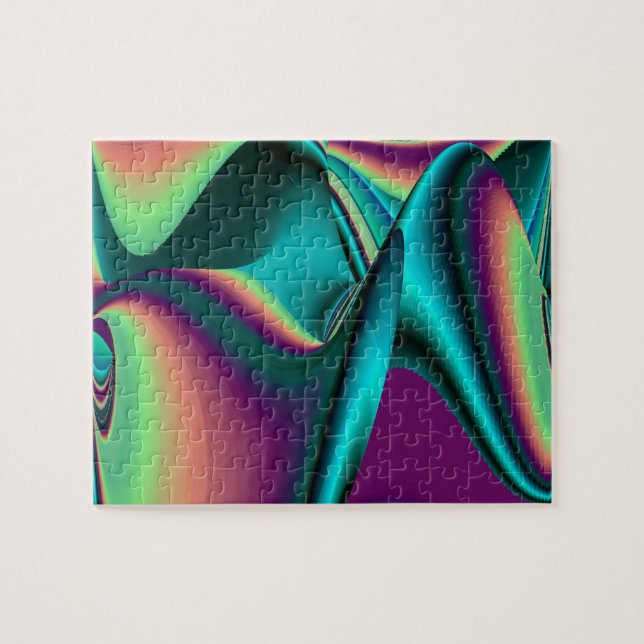 Quebra-cabeça futurista, arco-íris Abstrato (Horizontal)