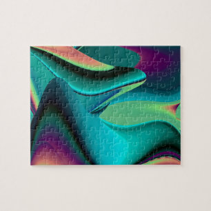 Quebra-cabeça futurista, arco-íris Abstrato