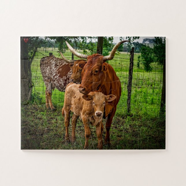 Quebra-cabeça Gado de Chifre Longo Texas (Horizontal)