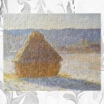Quebra-cabeça Gainstack pela manhã, efeito da neve de Claude Mon<br><div class="desc">Grainstack in the Morning, Snow Effect (1891), de Claude Monet, é uma pintura de arte do impressionismo antigo. Uma cena de inverno com um palheiro num campo de trigo fazenda lançando uma sombra na neve. Sobre o artista: Claude Monet (1840-1926) foi o fundador do movimento de pintura impressionista francês, com...</div>