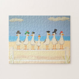 Quebra-cabeça Gaivotas com Chapéus