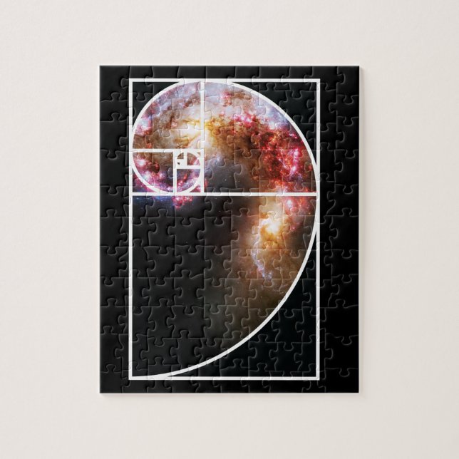 Quebra-cabeça Galáxia espiral de Fibonacci (Vertical)