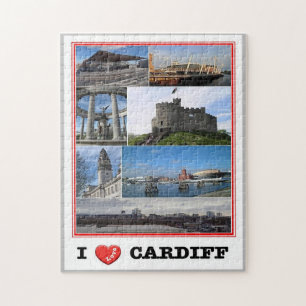 Quebra-cabeça Gales - Cardiff - I Love -