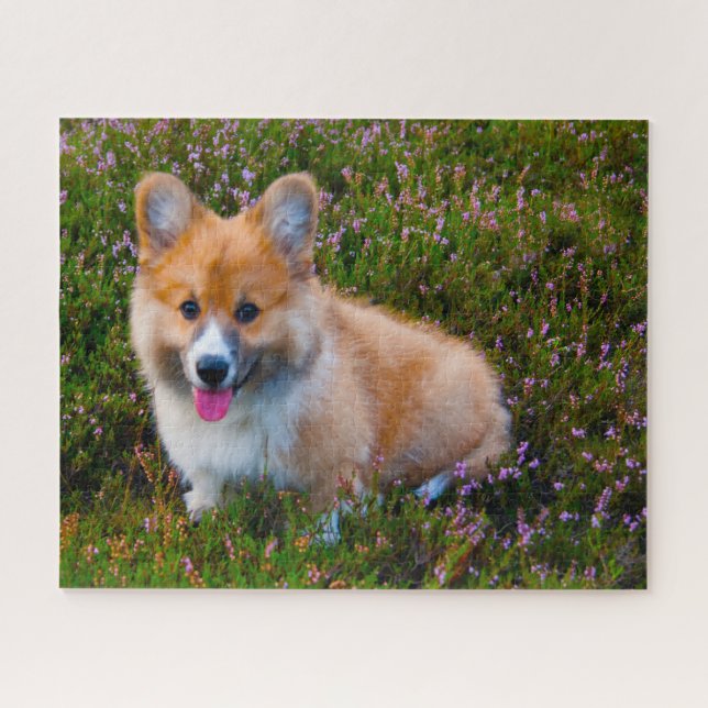 Quebra-cabeça Galês Corgi Cães Jigsaws. (Horizontal)