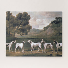 Quebra-cabeça Galgos em uma paisagem inglesa (George Stubbs)