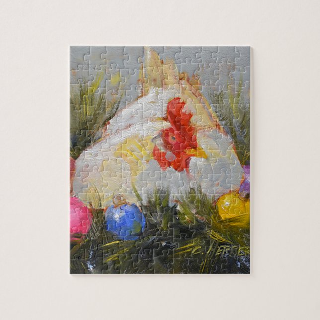 Quebra-cabeça Galinha do Natal (Vertical)