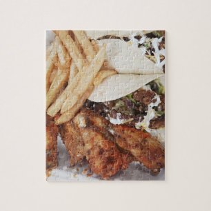 Quebra-cabeça Galinha Wings Fries Taco Foodie Refeição