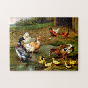 Quebra-cabeça Galinhas, Patos E Patos Na Fazenda