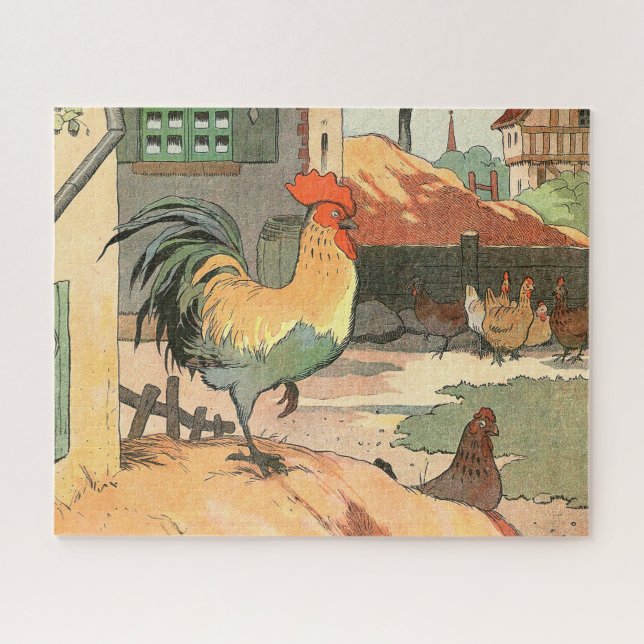 Quebra-cabeça Galo na Fazenda Grande (Horizontal)