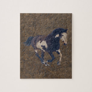 Quebra-cabeça Galopagem Selvagem Pinto Cavalo de Tintas American