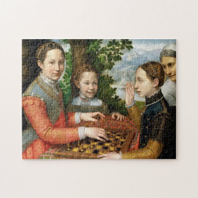 Quebra-cabeça Game of Chess by Sofonisba Anguissola - Circa 1555 (Horizontal)