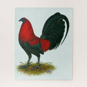 Quebra-cabeça Gamecock Americano: Vermelho Marrom