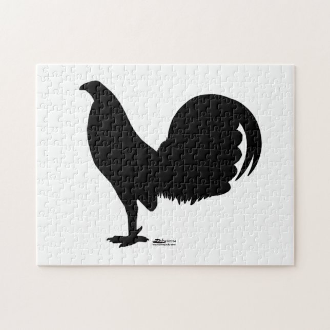 Quebra-cabeça Gamecock Rooster Silhouette (Horizontal)