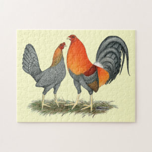 Quebra-cabeça Gamefowl Vermelho Azul