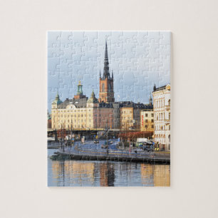 Quebra-cabeça Gamla Stan em Éstocolmo, suecia