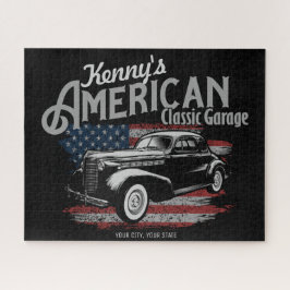 Quebra-cabeça Garagem Personalizada de Carros Clássicos American