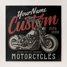 Quebra-cabeça Garagem Personalizada do Biker Cruiser de Motocicl