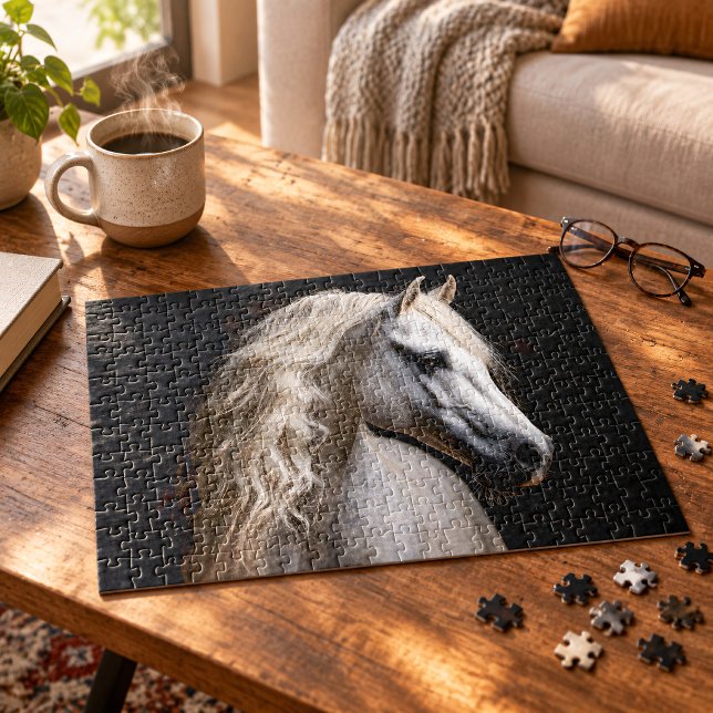 Quebra-cabeça Garanhão Branco Andaluz (Criador carregado)