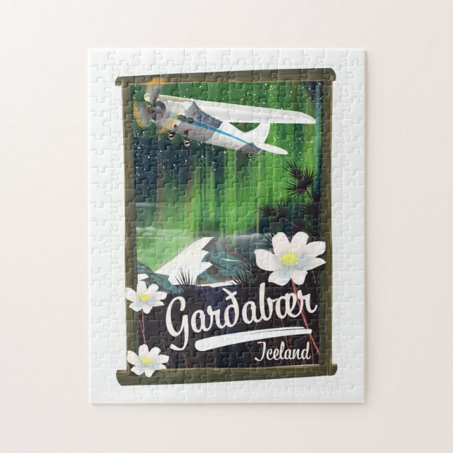 Quebra-cabeça Garðabæ ou poster de viagens islandês Jigsee Quebr (Vertical)