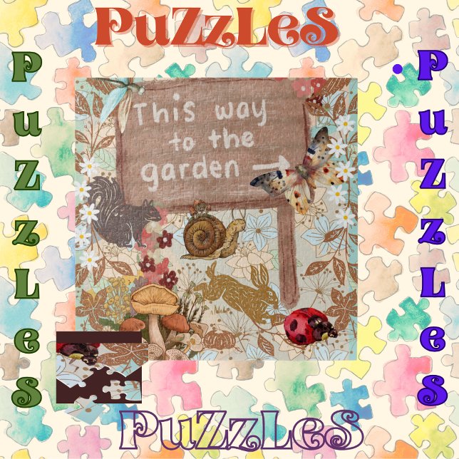 Quebra-cabeça Garden Critters assina assim para o jardim (Criador carregado)