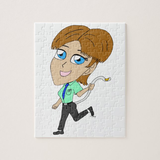 Quebra-cabeça garota chibi com uma cauda (Vertical)