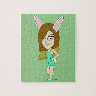 Quebra-cabeça Garota Chini Bunny 