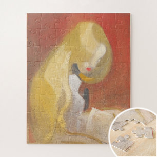 Quebra-cabeça Garota com cabelo loiro, Helene Schjerfbeck