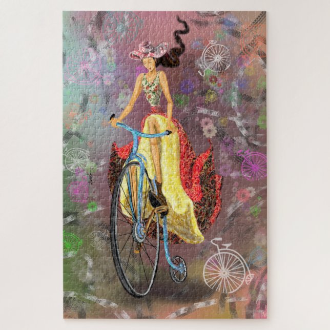 Quebra-cabeça Garota com um conto de fadas de Bike Fantasy (Vertical)