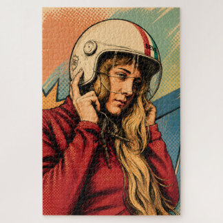 Quebra-cabeça Garota de Moto