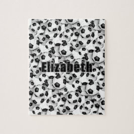 Quebra-cabeça garotas de futebol meninos dão nome a presentes es