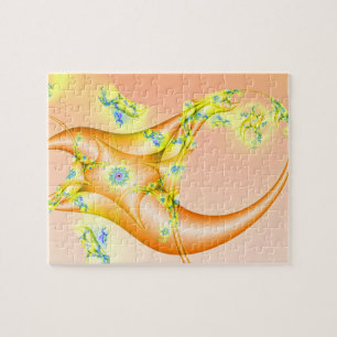 Quebra-cabeça Garra Arte Fractal Laranja e Amarela