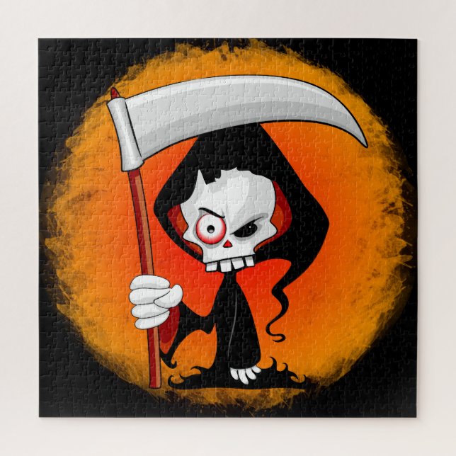 Quebra-cabeça Garrafa de Água de Cartoon do Grim Reaper (Vertical)