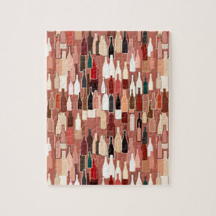 Quebra-cabeça Garrafas de vinho, cores de terra, terra - fundo