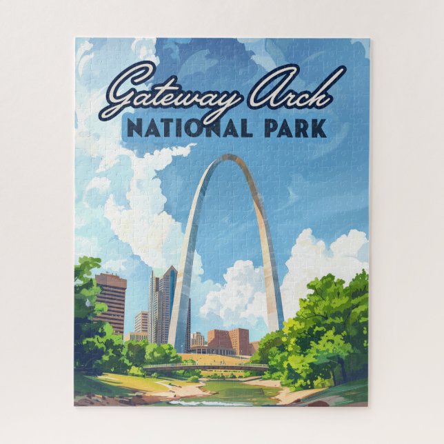 Quebra-cabeça Gateway Arch National Park Rua do Missouri Louis R (Vertical)