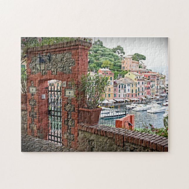 Quebra-cabeça Gateway to Portofino, Itália - 11x14 - 252 pc (Horizontal)