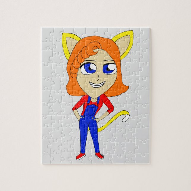 Quebra-cabeça gatinha chibi (Vertical)