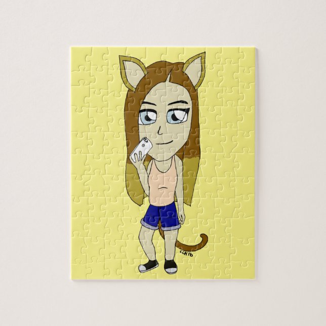 Quebra-cabeça Gatinha Chibi (Vertical)