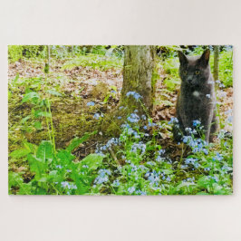 Quebra-cabeça Gatinho cinza