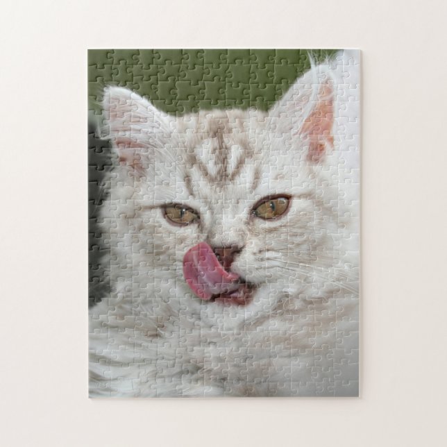 Quebra-cabeça Gatinho De Penteado Britânico - Chocolate, Comprim (Vertical)