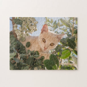 Quebra-cabeça Gatinho Gato-Gato-Gato-Gato-Gato escalado numa árv