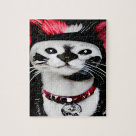 Quebra-cabeça gatinho punk