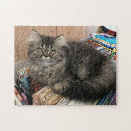 Quebra-cabeça Gatinho Quilter Tabletop desafiando o Quebra-cabeç