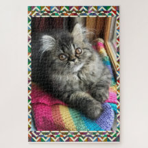 Gatinho Quilter Tabletop desafiando o Quebra-cabeç