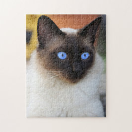 Quebra-cabeça Gatinho siamês com adoráveis olhos azuis