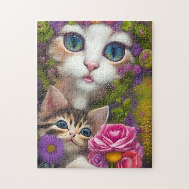Quebra-cabeça Gatinhos Adoráveis 8 (Vertical)