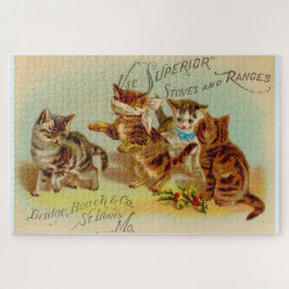 Quebra-cabeça Gatinhos de cartão vitorianos que brincam