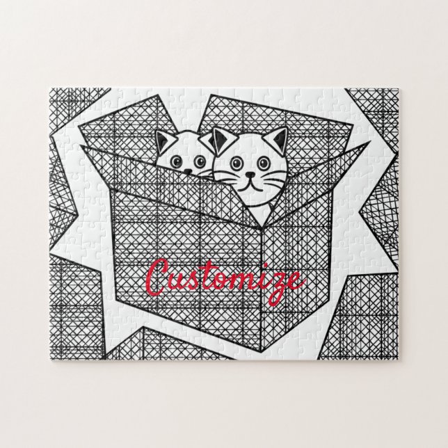 Quebra-cabeça Gatinhos em uma caixa Thunder_Cove (Horizontal)